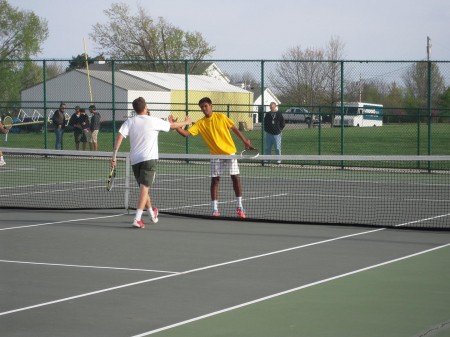 Nakul Narendran,12 got to the finals of the Second Singles bracket, which helped the team tie for first place. Photo courtesy of Joe and Linda Stern.