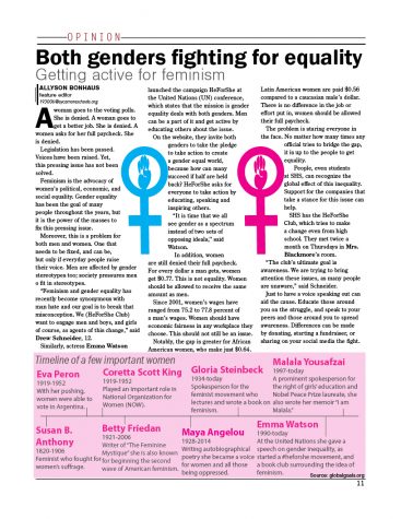 Both genders fighting for equality
