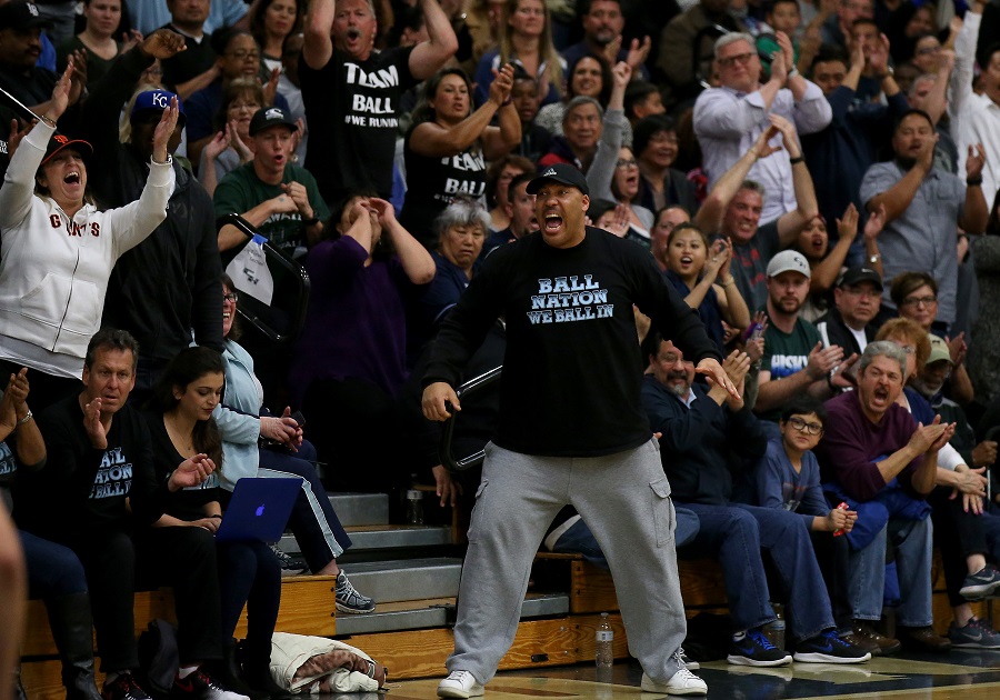 TOO MUCH. LaVar Ball is yelling on the sidelines of a high school basketball games for his sons. He recently gave himself attention by making outlandish comments about himself and his sons. Ball has captivated the sports world, and most of it has been negative attention.