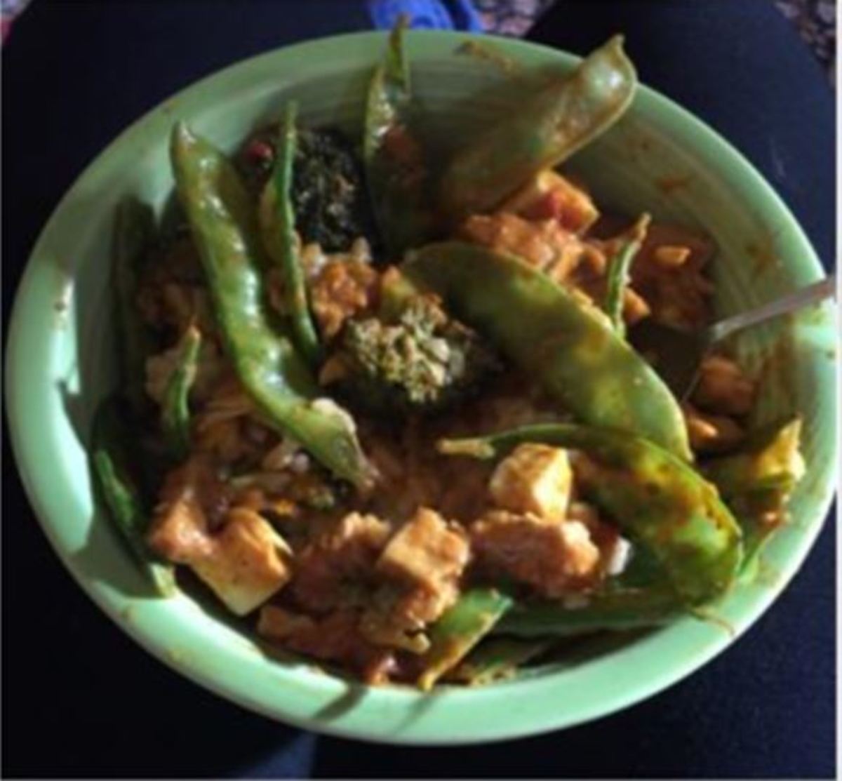 TIME FOR DINNER. For dinner, Baker makes a Tikka Masala with vegetables in it. Cooking excellent meals is not a rarity for Baker, as she loves to cook often. This hobby has become what she hopes to pursue as a career.