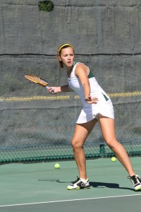 Skwara and Abele formed the same doubles team in last year’s district and state qualifier tournaments. They demonstrate how to be a determined and focused team. The partners have accomplished many things as only sophomores. Photo Courtesy of McDaniels’ Photography