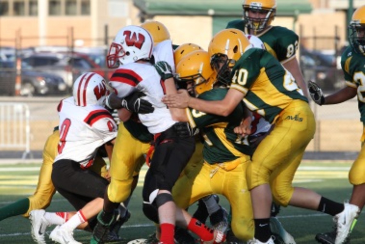 JV football and cheerleaders close the 2013 season