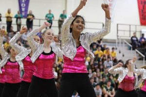 The team danced at the UC game and Aviator Madness this past week. The Flyerettes have many performances coming up. They will be working hard to make sure everything is perfect for the next basketball home game. Photo courtesy of McDaniel’s Photography 