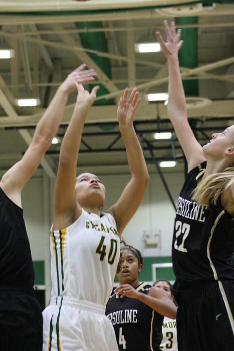 Girls Varsity basketball takes on Ursuline Academy