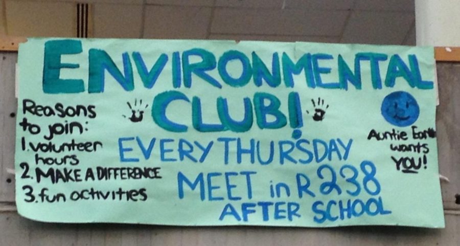 The Environmental Club is a volunteer based club. It meets every Thursday in room 238. The club holds meeting and goes on trips to volunteer various places around the city.
