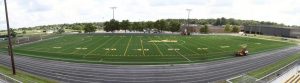 The boys and girls Tennis teams ran the winter mile on Dec. 4. The winter mile consists of four laps around the track, which was recently redone by the athletic boosters. Seven players ran the mile in under six minutes, breaking the team record. Photo courtesy of Alex Wittenbaum.