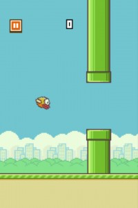 Flappy Bird is the latest app phenomenon to take over student’s free time at SHS. The objective is to help Flappy the Bird avoid the green pipes and fly to safety. The game sits at number one downloaded in the App Store, and can serve as a pick up and play game. Photo by Alex Wittenbaum.  