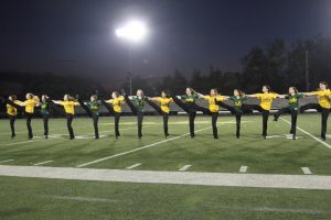 The Flyerettes competed against other high school dance teams in the area. The team is hoping to make it to state in March. The girls have been working hard all season to prepare for these big events. Photo courtesy of McDabiel’s Photography 