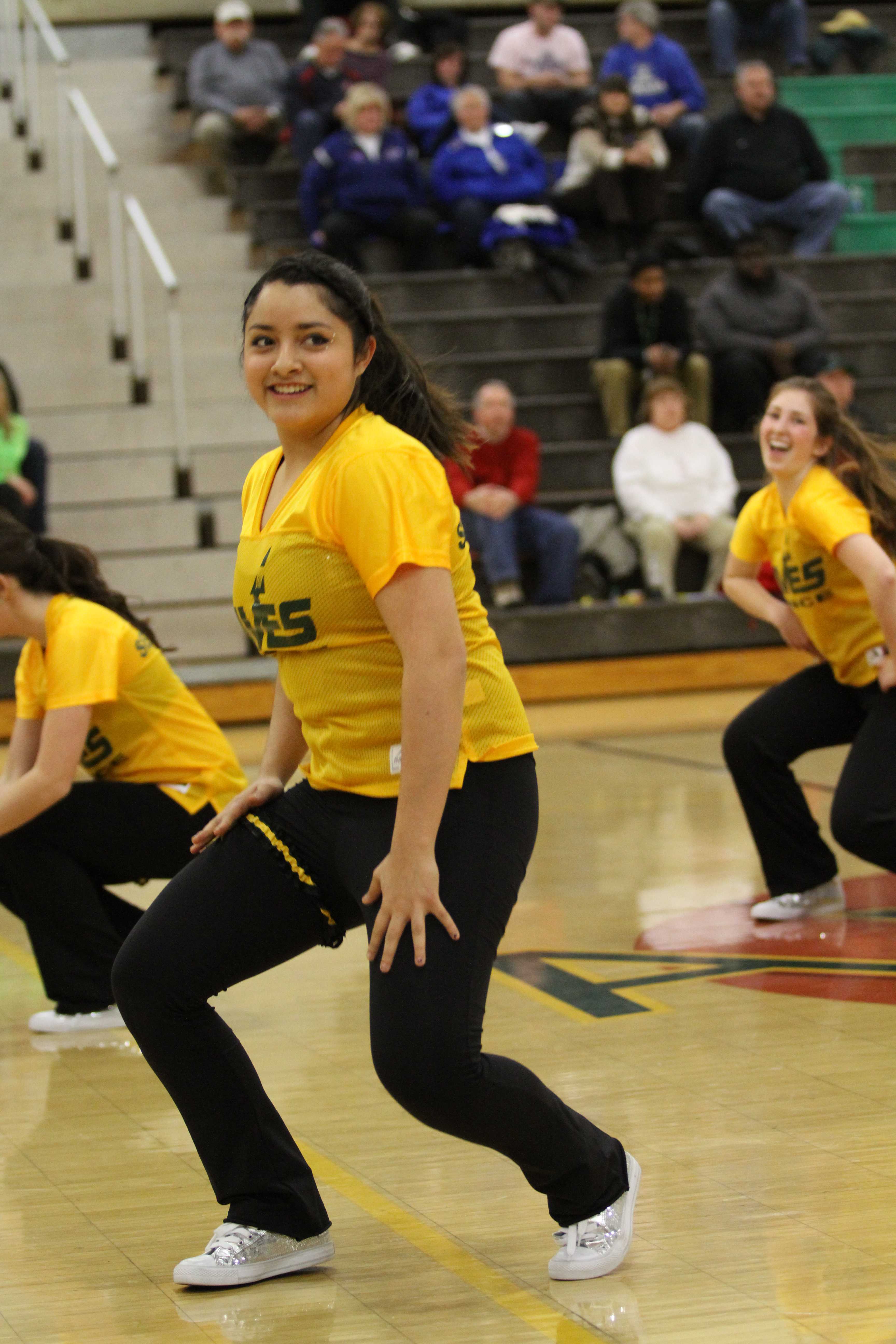 Dancing at senior night 