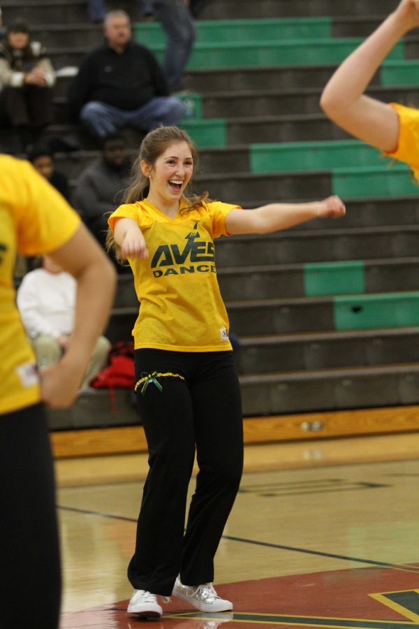 Rachel Klein, 12 during her senior night performance. The seniors danced their own dance with counts of hip hop and jazz. The underclassman will have big shoes to fill next year as they lose twelve members. Photo courtesy of McDaniels Photography 