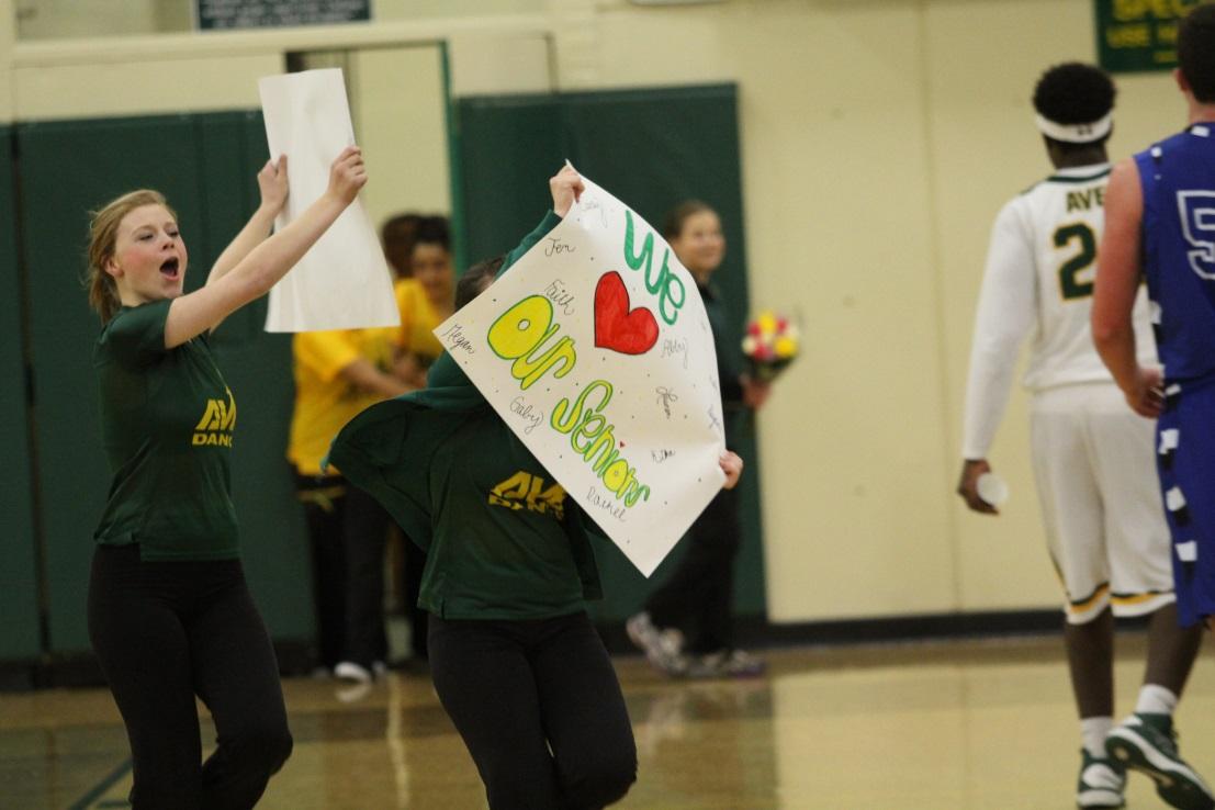 Dancing at senior night 