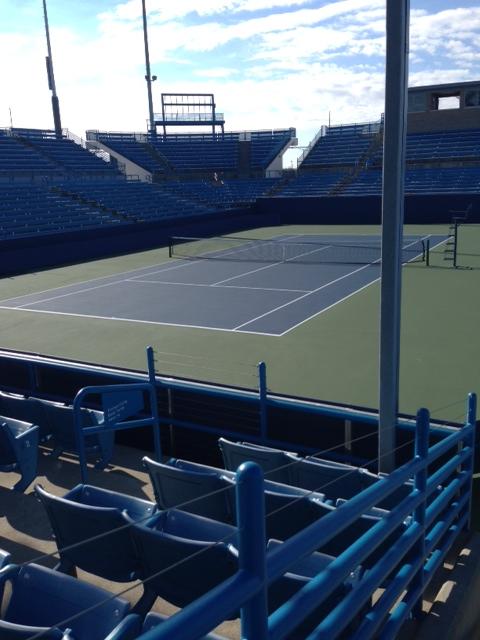 The grand stand at the Lindner Family Center is still being played on for Varsity A & B. However, the JV have begun playing at the four Weller Park courts. It is difficult for JV to practice there, because they are unable to reserve the courts, so the number of courts they will have is unknown. (ALL IMAGAES BY JACK LOON)