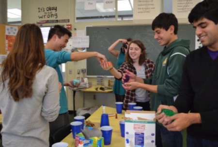 Alexis Corcoran, 12, participates in a Biology Club meeting earlier this year. This interest in the sciences has motivated her to intern at the EPA over the summer. There, she will be doing field work and participating in government laboratories. Photo Courtesy of Alexis Corcoran. 