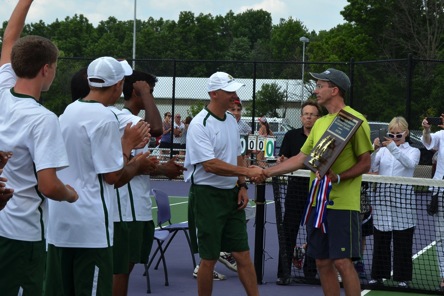 One of the reasons why the boys tennis team was able to claim a State title in 2014 was due to the hard work they put in during the offseason. Coach Mike Teets has been holding before school conditioning sessions since his first year as head coach. The team will begin their quest to repeat as state champions in March 2015. 