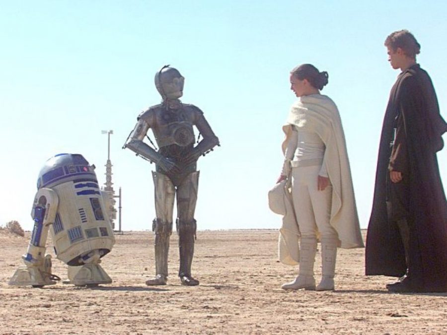    A scene from “Star Wars Episode II: Attack of the Clones”. The planet in this scene, Tatooine, has already made an appearance in the new film’s trailer. The amount of involvement for the droids R2-D2 and C3-P0 is still undetermined.