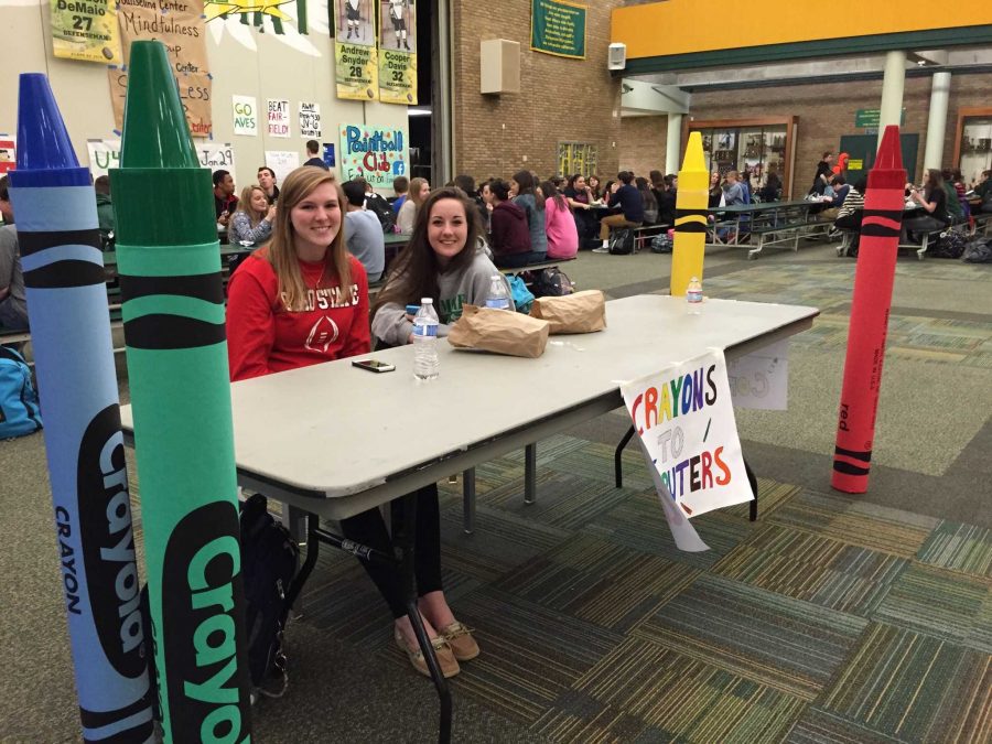 Crayons to computer club is holding a fundraiser this week to buy school supplies for underprivileged kids. All week long students can donate to their classs color of crayon. The class that raised the most money by the end of the week will be announced at the basketball game against Mason on Fri. 