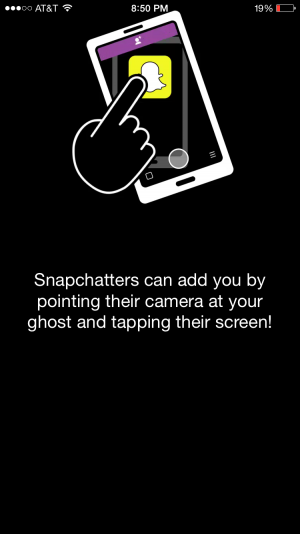 This is the way Snapchaters can add each other by taking a picture of someone else’s phone. This makes it much easier for people to add each other, rather than exchanging user names. This is also a new part of the 9.0.2