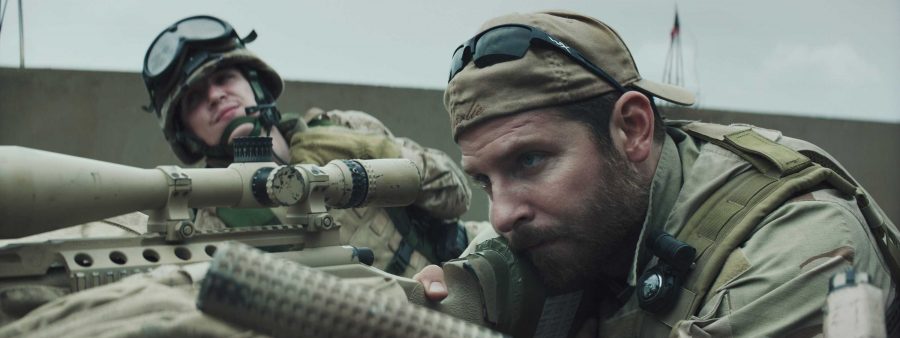 Bradley+Cooper+as+Chris+Kyle+in+%E2%80%98American+Sniper%E2%80%99.+While+critics+abhor+Kyle%2C+they+have+praised+Cooper+and+claimed+that+this+is+one+of+his+best+performances.+Both+Cooper+and+the+film+were+nominated+for+Academy+Awards+thus+garnering+the+Academy+even+more+criticism+for+nominating+a+film+this+controversial.+