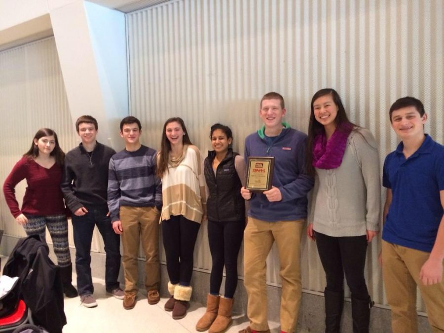 Eight of our brightest juniors went to UC today to compete in an engineering competition. The team brought home first in their division. The competitors were juniors Julia Kumar, Kevin Fitzgerald, Eli Zawatski, Raquel Levitt, Maya Sheth, Christopher  Seger, Priscilla Wu and Josh Pelburg.