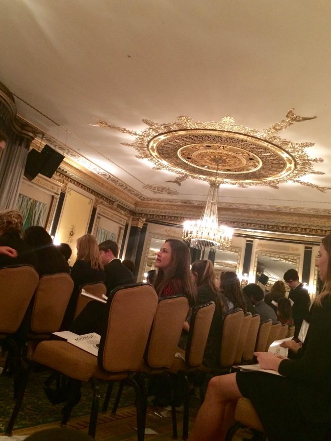 Each year, the MUNUC conference takes place in the Palmer House. Each committee is in a different room within the hotel. During this weekend, SHS MUN stayed in the Hampton Inn which was one block away from the Palmer House. 