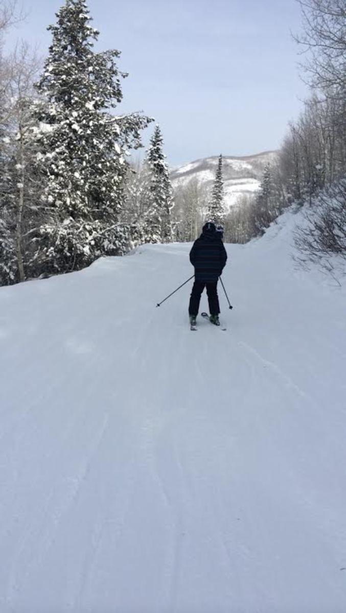 Students ski outside of school. Multiple students are beginning to explore the upcoming sport. Ski Club is a great way to get involved in a club and also explore skiing and snowboarding if you are interested.