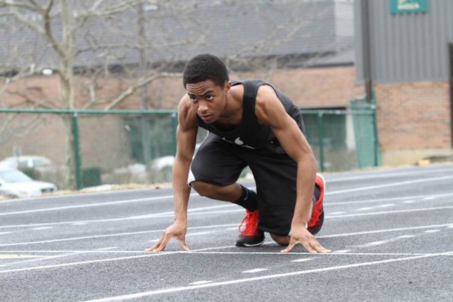 Runners from winter track are more likely to be capable of starting the spring season out a little harder because they are already in running shape. Winter track alum goes outside to practice on his own for a while, this time without blocks.