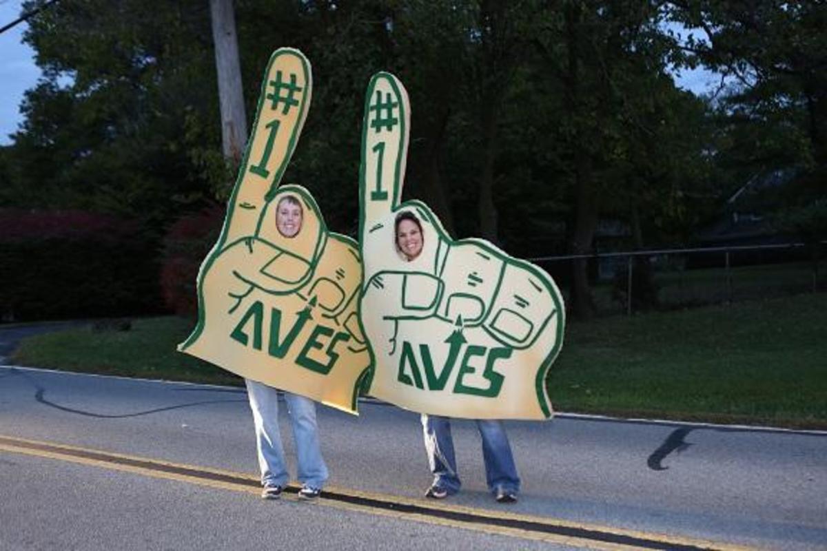 Giving cheers for Homecoming Day