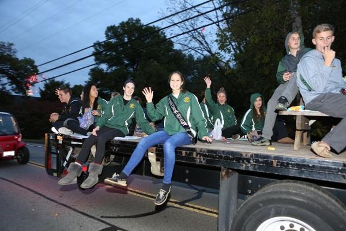 Giving cheers for Homecoming Day