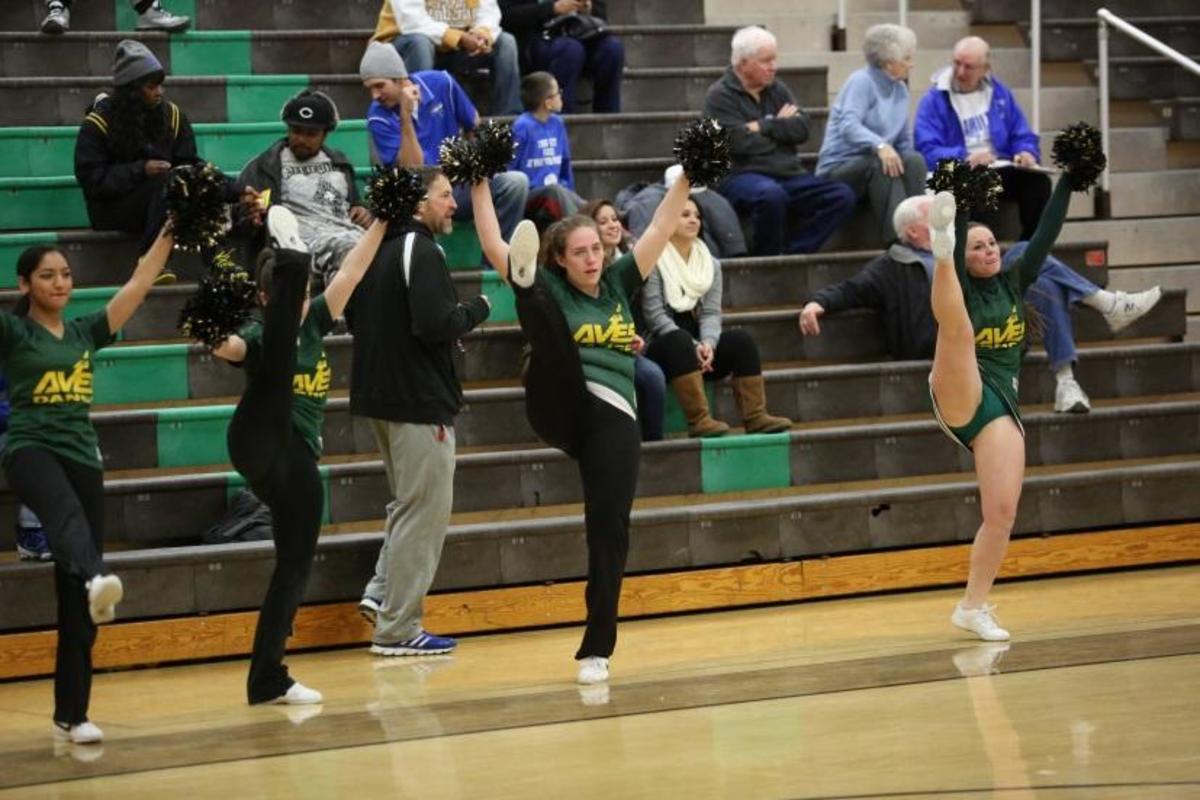 Flyerettes dance at Senior Night