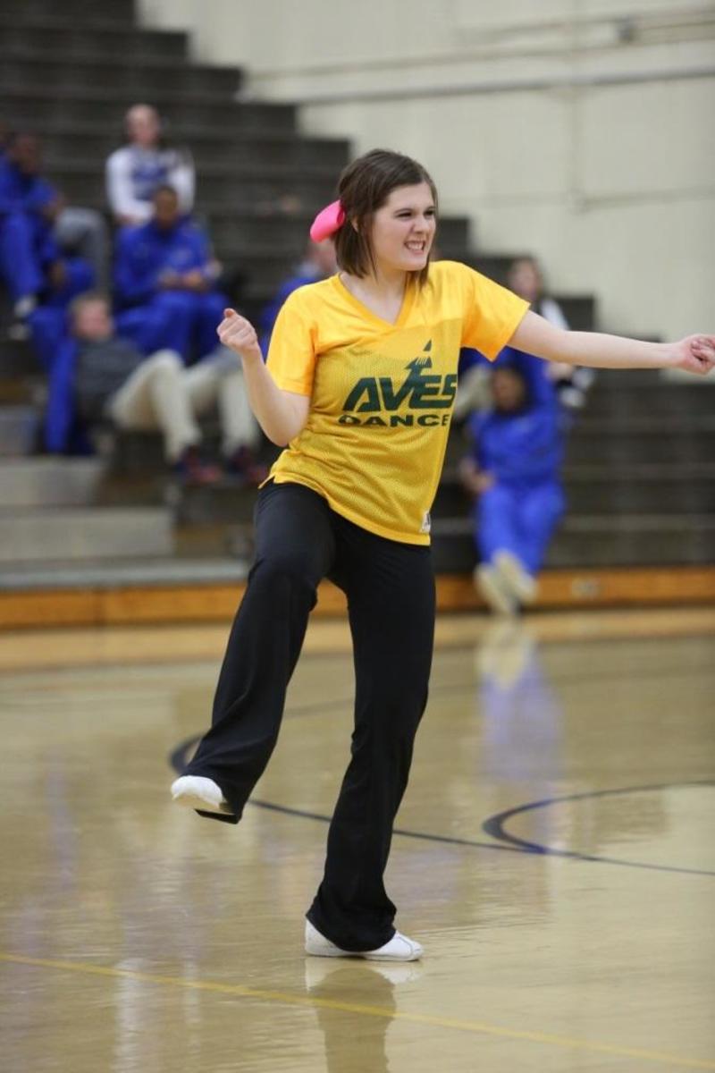 Flyerettes dance at Senior Night