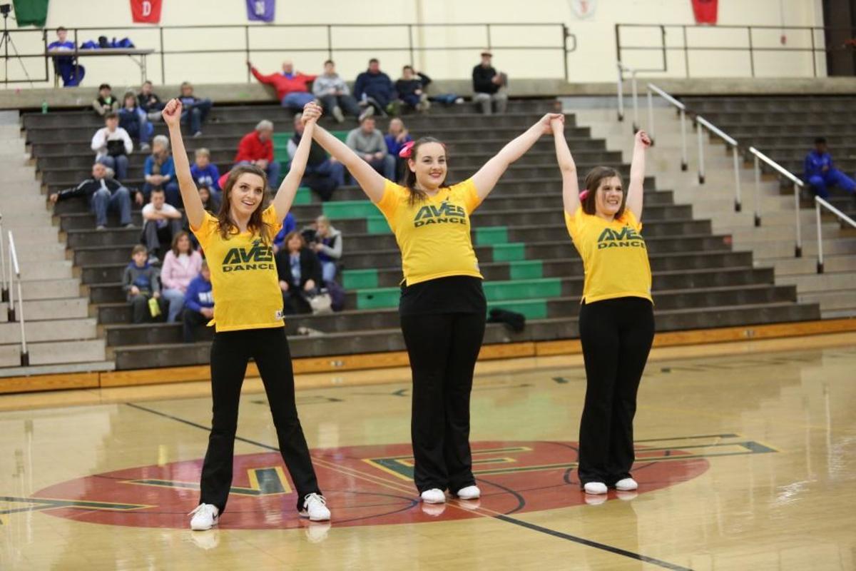 Flyerettes dance at Senior Night