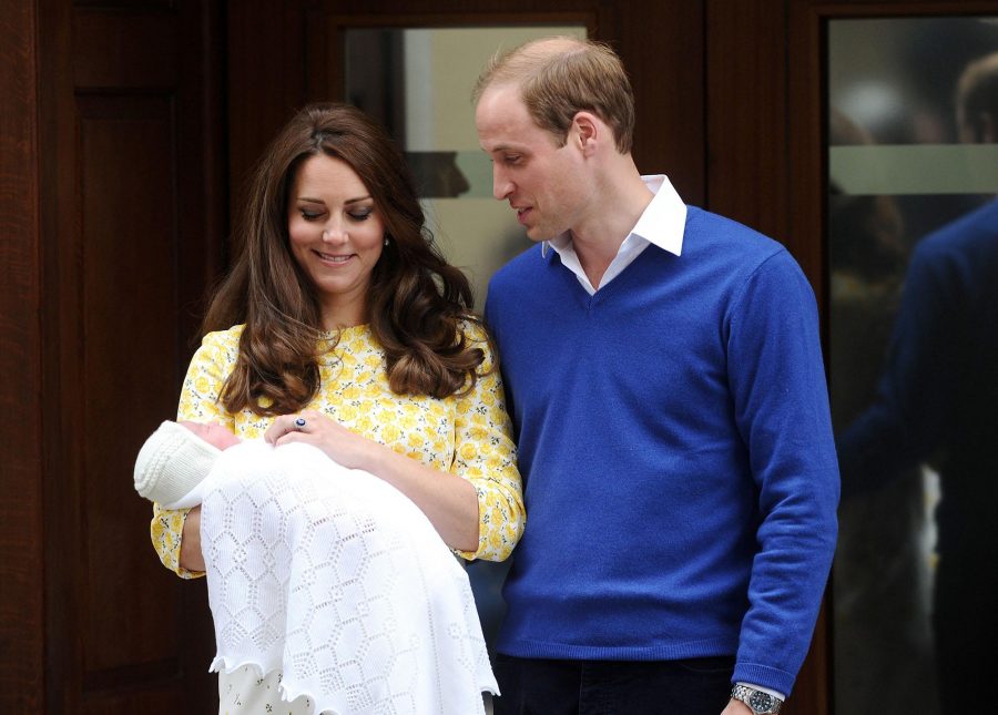 Princess Kate and Prince William bring out Princess Charlotte for the first time. Following the birth, public celebrations took place in the streets throughout England. The international community also took part in celebrating the birth of Charlotte.
