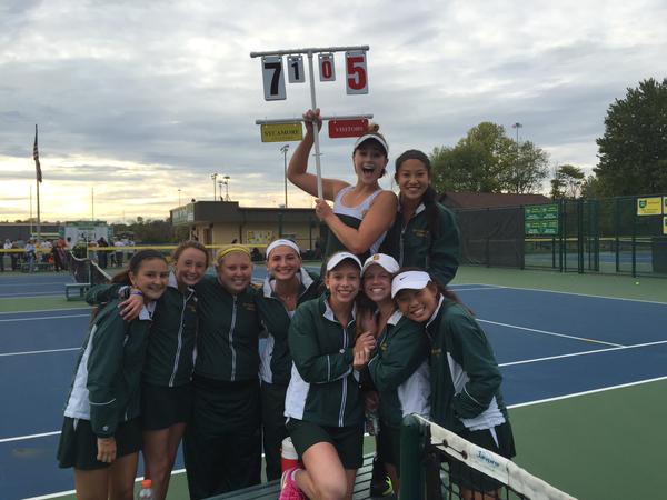 The SHS girls gold tennis team defeats Mason High school 3-2 on Wed., Sept. 30. This was a huge win as Mason was ranked number two in the state going into the season. The tennis team will face Ursuline Academy in the Elite Eight of the OHSAA state tennis tournament.