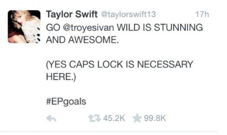Pop-star Taylor Swift tweeted Troye promoting his EP on Sunday night. This lead many of Swift’s fans to check out Sivan’s music and music video, apparent through the various comments of her sending them there on his video. Sivan replied with his own tweet of speechlessness later that night. Photo courtesy of Taylor Close.
