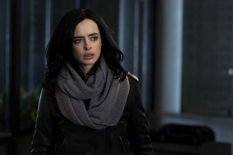 Krysten Ritter as Jessica Jones. Ritter is also well known for her roles in Breaking Bad and Dont Trust the B---- in Apartment 23. Her role as Jessica easily surpasses both in weight and emotion.