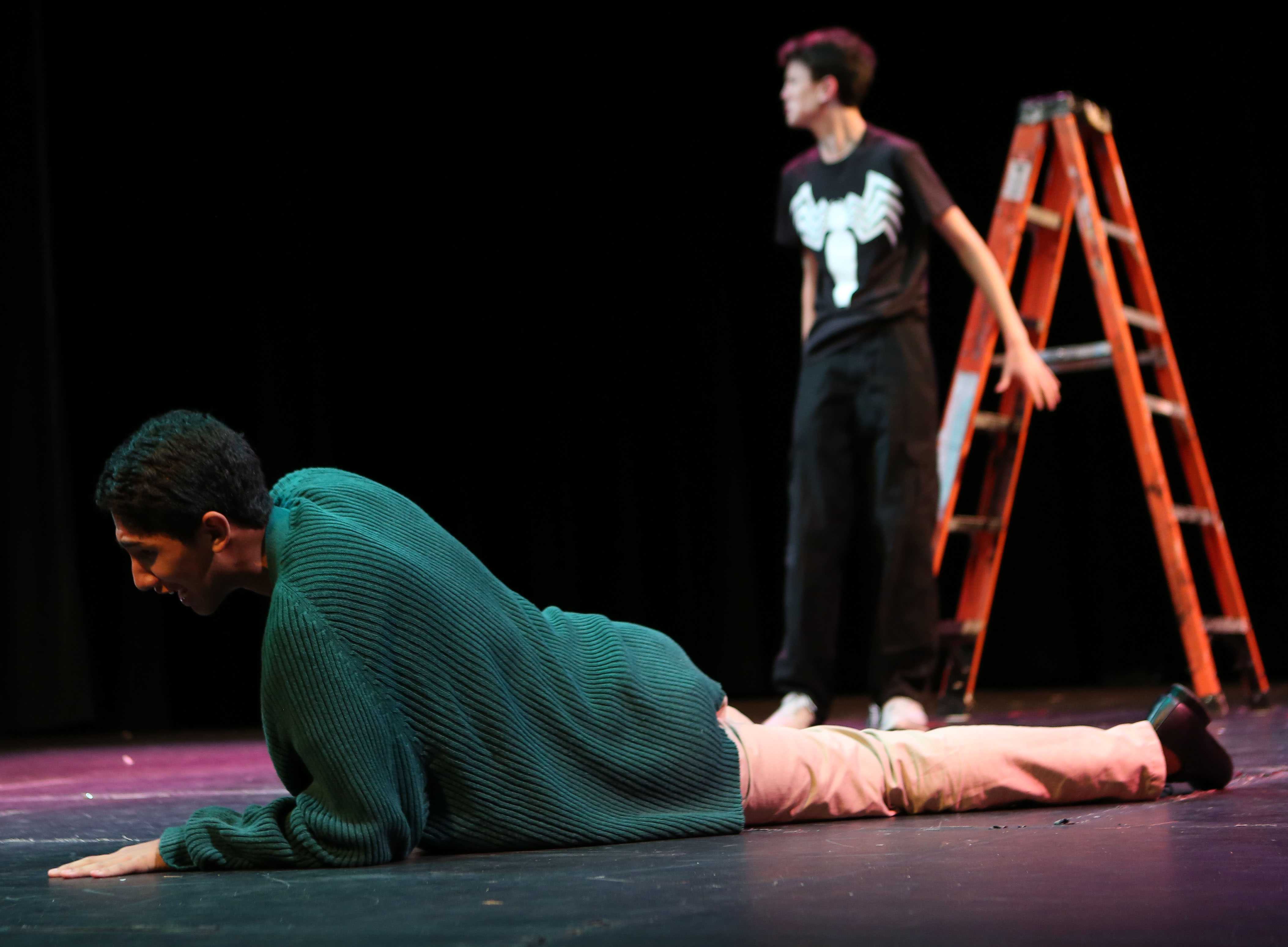Superheroes save the day in One Act Play