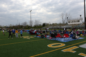 Last year the event took place on the SHS football field.  Students set up chairs and tarp to make the field more comfortable for the overnight event.  Chaperones take shifts throughout the night to supply food to the participants.