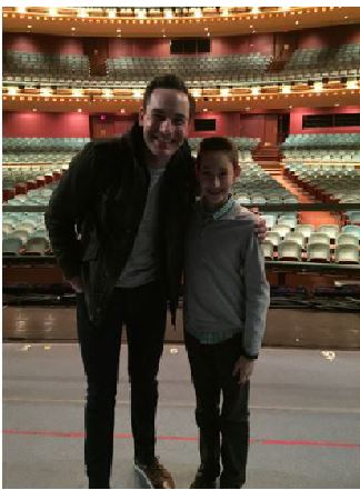 Adam Levine stands with Sean Montgomery, lead character in White Christmas at the Cincinnati Aronoff Center. The show line up includes: The Sound of Music, The Phantom of the Opera, A Gentlemans Guide to Love & Murder, The Little Mermaid, Something Rotten!, Mama Mia!, The Illusionists, Matilda, and Beautiful the Carole King Musical. Tickets can be found online at Aronoffcentertickets.com.