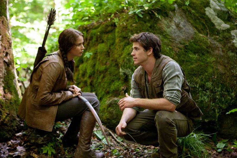 Photo+Caption%3A+This+is+a+scene+with+Everdeen+%28Jennifer+Lawrence%29+and+Gale+Hawthorne+%28Liam+Hemsworth%29.+They+are+in+the+woods+outside+District+12+in+Panem.+The+scene+takes+place+in+the+first+movie%2C+%E2%80%9CThe+Hunger+Games.%E2%80%9D