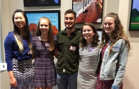 From left to right, Jessica Wei (12), Grace Whaley (12), Michael Heyn (12), Olivia Weidmann (12),  Hannah Kast (12). 