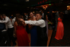 Senior Raquel Levitt dances with her date at Prom 2015. SHS students look forward to prom this year and hope that their prom is worth the costs that it might require. 