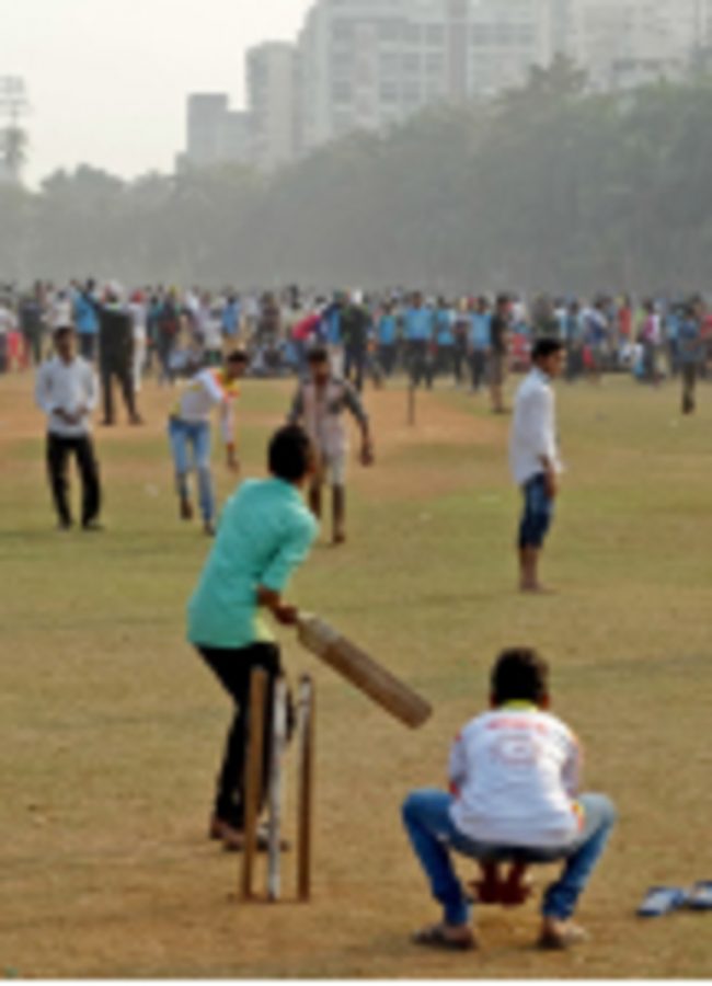 Cricket is among the most popular sports in India. Here, it is being played in a local park by a few friends. Sivaruben wants it to be known that the club is always open to anyone who wants to join.
