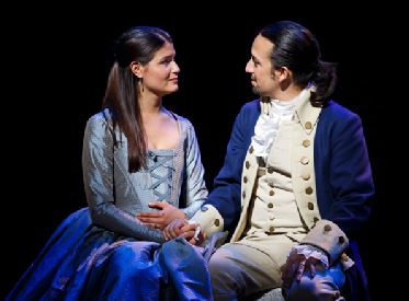 Phillipa Soo plays Eliza Hamilton and Lin-Manuel Miranda plays Alexander Hamilton in Hamilton. Hamliton won the Grammy for Best New Musical Album. The new musical reached insane popularity and is sold out for the next few months. 