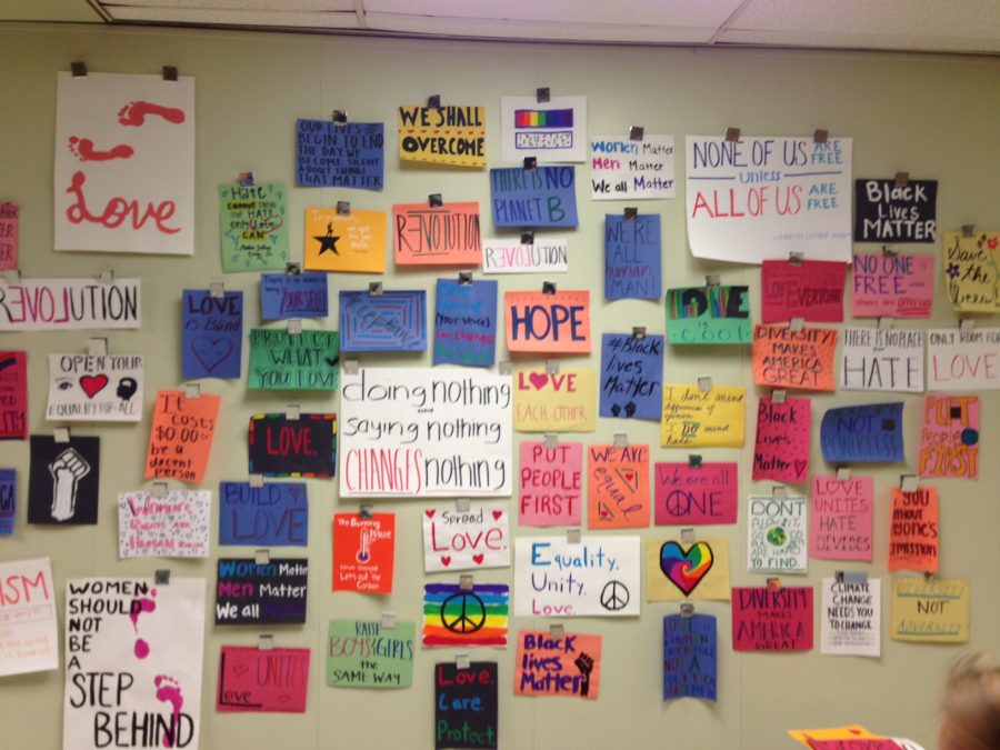 Throughout the day, students walked past the walls and took photos of it, many of which appeared on social media. Tweets highlighted building this wall versus the wall that Donald Trump proposed. A large portion of the publication was on Snapchat as well, and it featured strong appreciation for the artists who contributed.