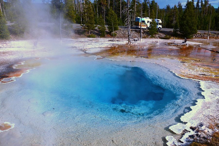 Yellowstone is one of the most famous parks and is well known around the world. The park holds various forms of geothermal forms. Yellowstone National Park was the first national park and celebrates its 100-year birthday this year. 