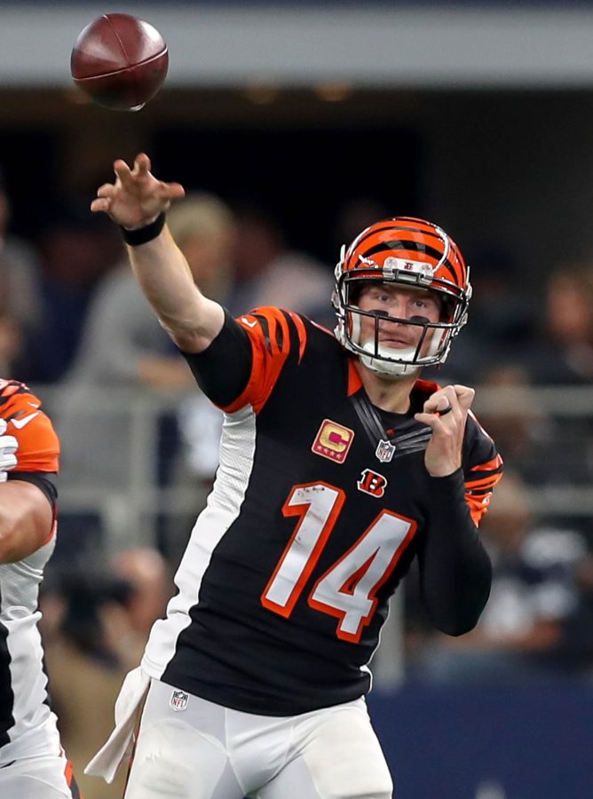 Andy Dalton, Bengals quarterback, is said to be one of the team’s best qualities right now in the season.  Dalton threw for 284 yards against the Washington Redskins three weeks ago.  This game was in London, England.