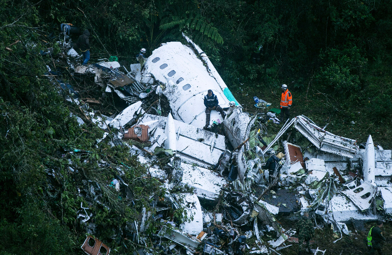 Only three members of the Brazilian soccer team survived and are in the hospital. In addition, two crew members and one journalist survived. The plane crashed outside of Medellin, Colombia.