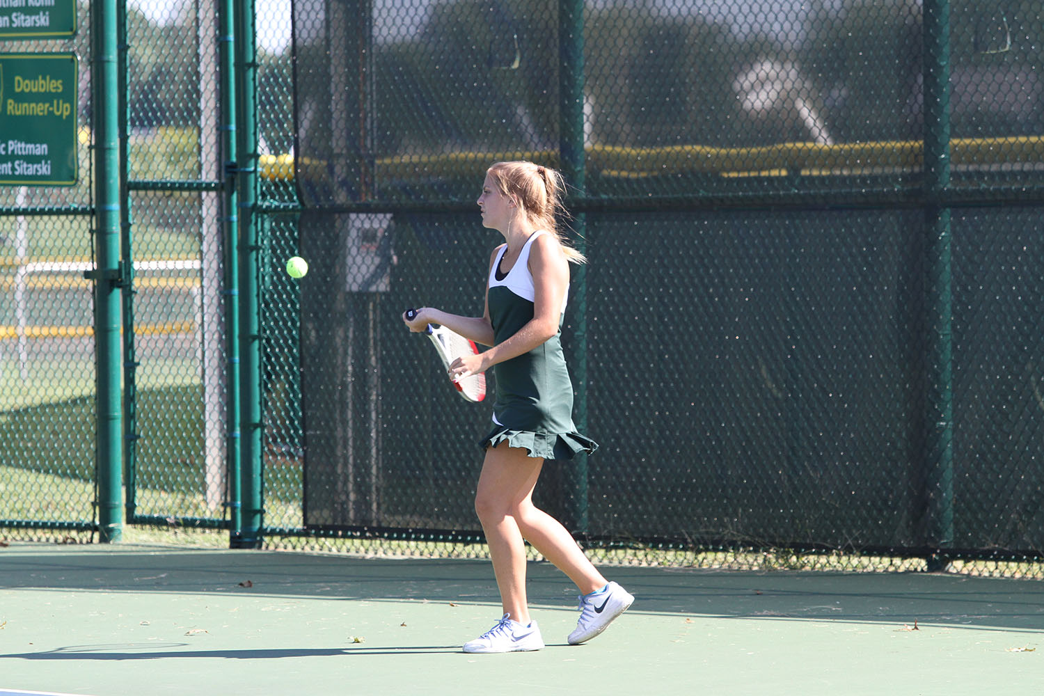 Varsity Green serves it up during the season