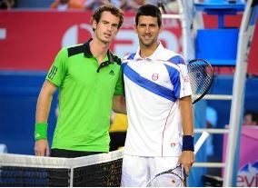 KAPLOW! This win improves Djokovic’s record in their ATP rivalry to 25-11 and gives the Serbian his 67th career tour-level title. He is now 20-0 when winning the first set against Murray. Serving for the set, Djokovic won easily and pumped his fist after taking a one-set lead.