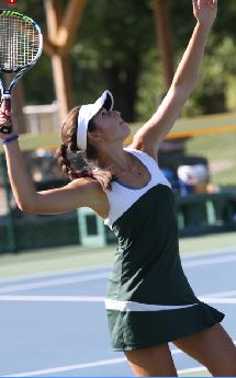 Varsity B girls tennis hits competition hard